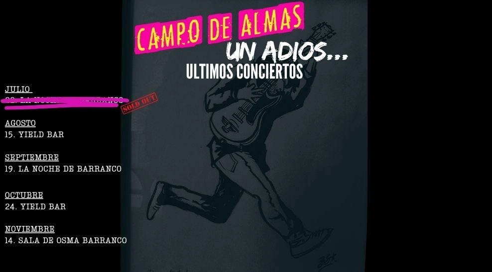 Un Adiós - Campo de Almas - Ultimos Conciertos